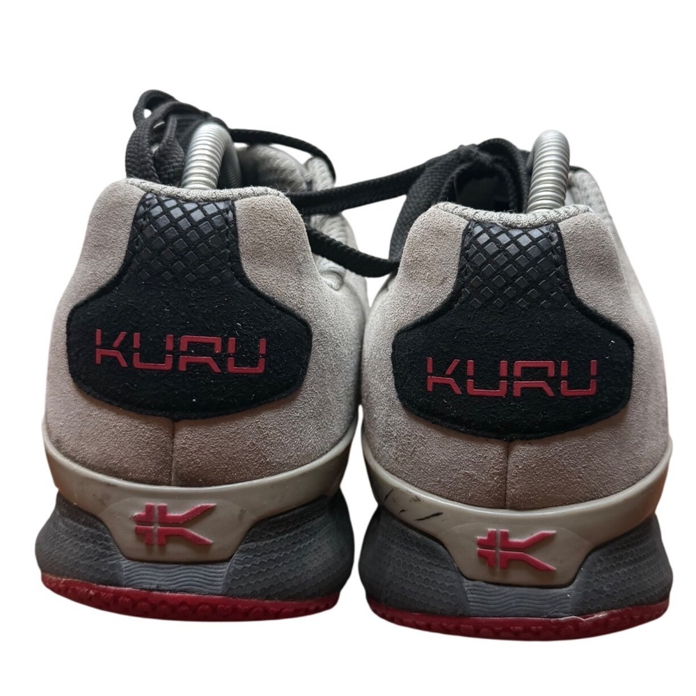 Kuru Quantum Mens 9.5 Grey Red Mesh Suede Walking Fitness Shoes‎ 10130395 - Picture 5 of 11